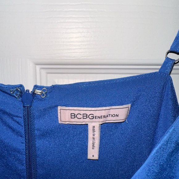 Blue Ruffle Mini Dress - Picture 3 of 3